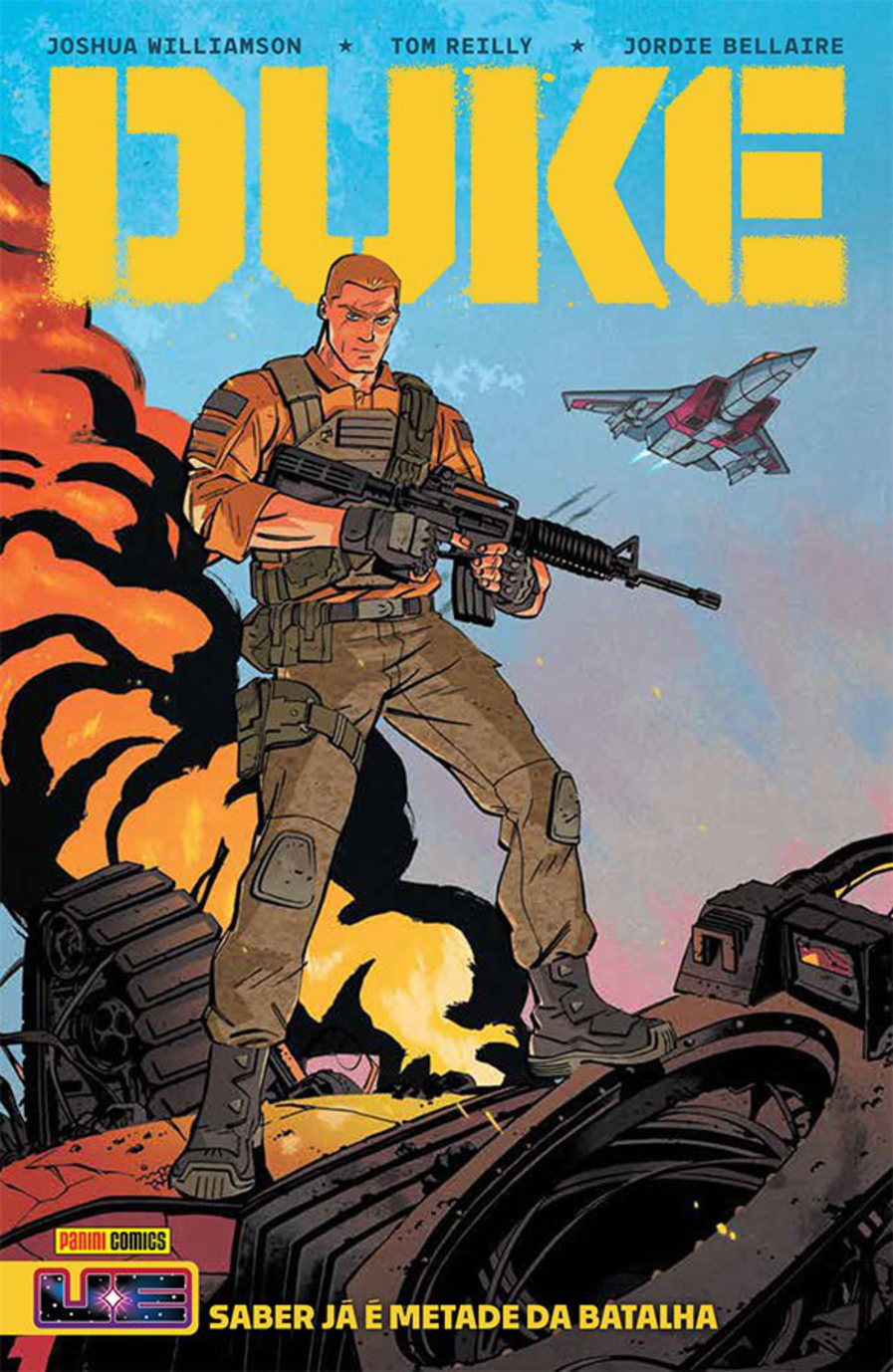 Capa brasileira de Duke Vol. 1: Saber Já É Metade da Batalha